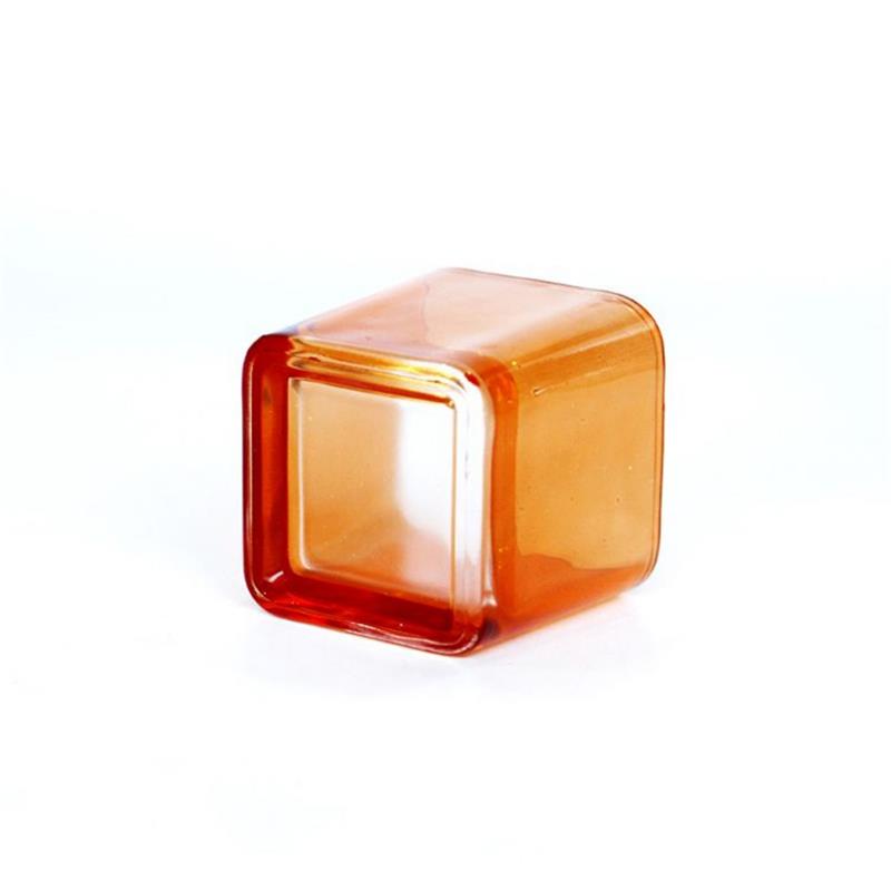 120ml Glass Candle Jar Cube Vase (2)