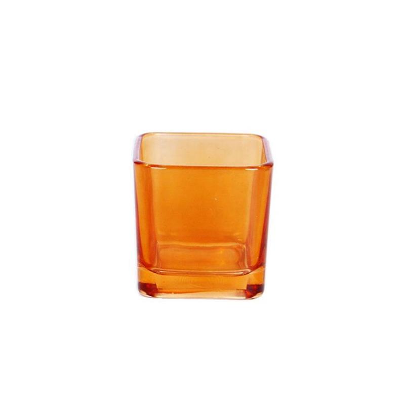 120ml Glass Candle Jar Cube Vase (3)