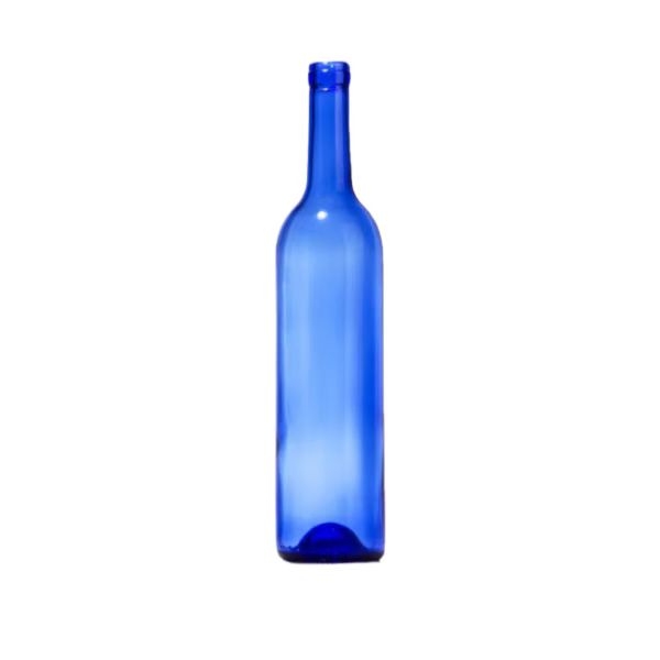 750ml Cobalt Blue Bordeaux Wine Bottles5