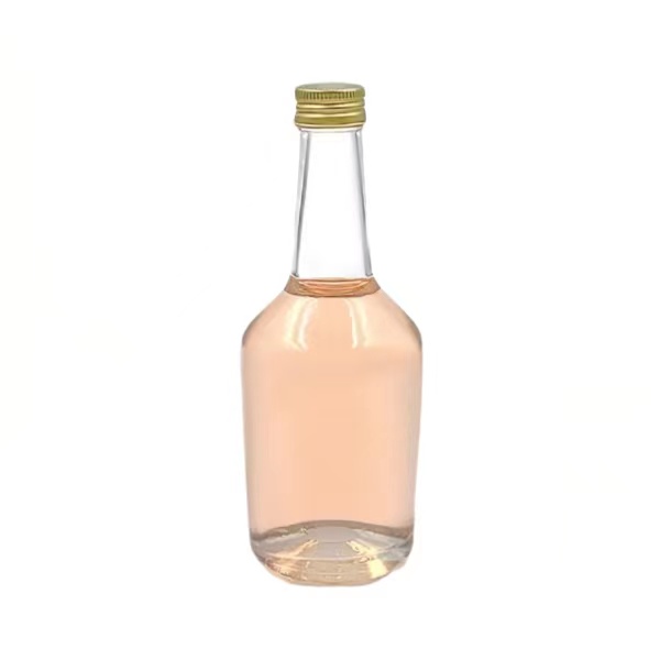 Botellas de vidro transparentes baleiras con tapas de rosca 3