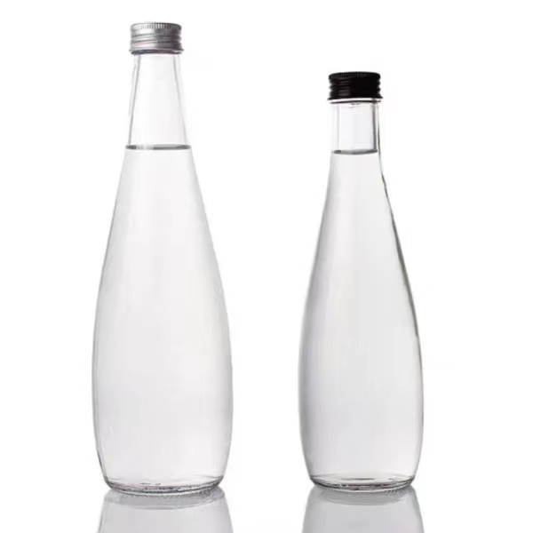 Tuščias stiklinis sodos gėrimų butelis su dangteliu 4