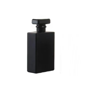 Flacon de parfum vaporisateur carré plat, inclus (noir + blanc) 3
