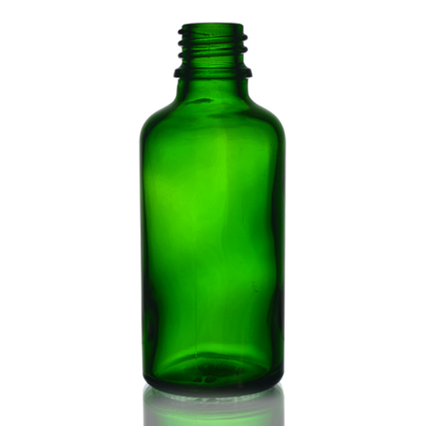 Zelená sklenená kvapkacia fľaša - 50 ml