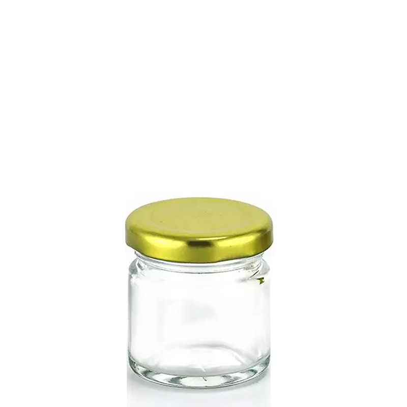 卸売ラウンドクラシック高品質透明蜂蜜瓶 (1)