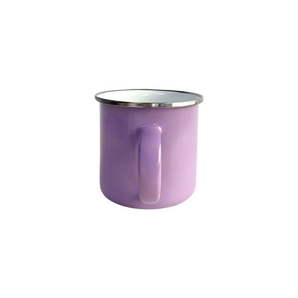 12 Oz Sublimation Blank Custom Macaron Colors Enamel Mug with Silver Brim (4)