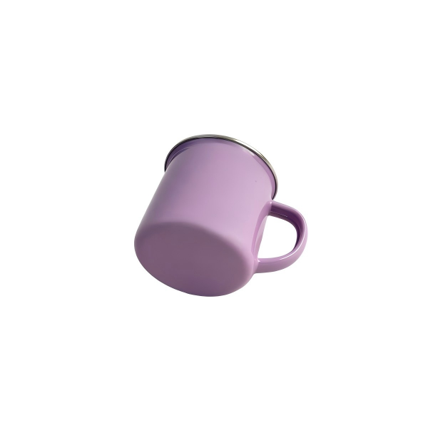 12 Oz Sublimation Blank Custom Macaron Colors Enamel Mug with Silver Brim (5)