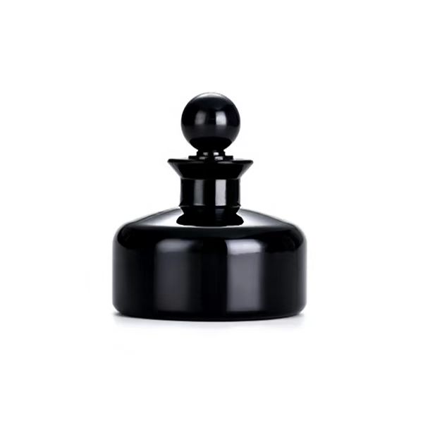 150 ml glossy black reed diffuser glass bottle with ball lids 1