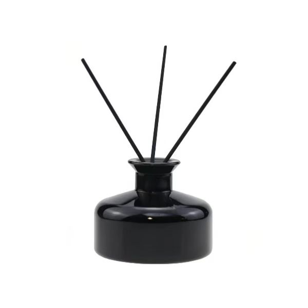 150 ml glossy black reed diffuser glass bottle with ball lids3