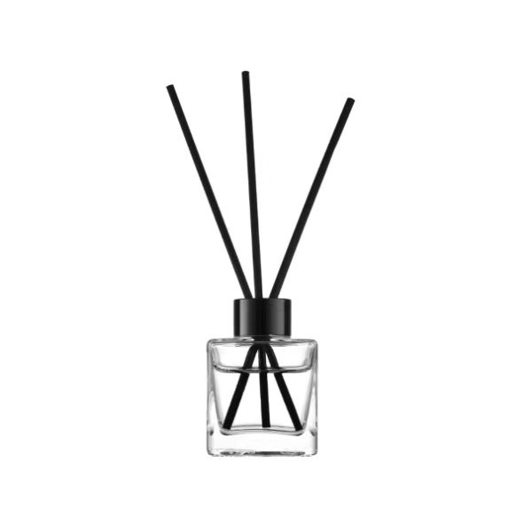 200m Fragrance Squre Glass Diffuser Bottles with Silver Caps 3