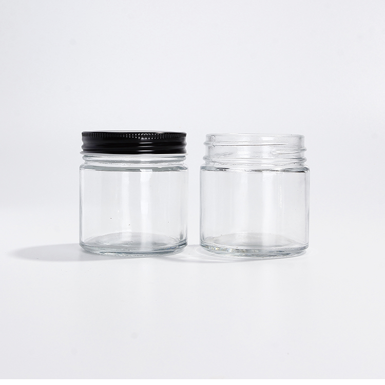 200ml Clear glass Ointment jar with aluminium cap3