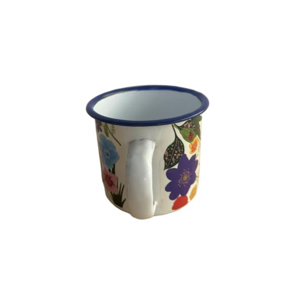 210ml Floral Print Enamel Style Custom Drinking Mug (2)
