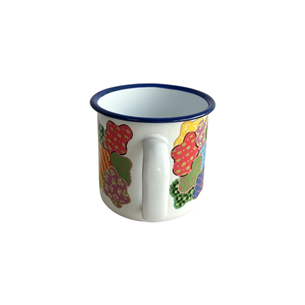 210ml Folk Patchwork Printed Enamel Custom Mug (6)