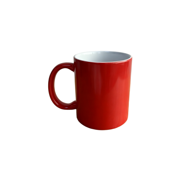 280ml Bright Red Two-Tone Straight Ceramic Mug (3)