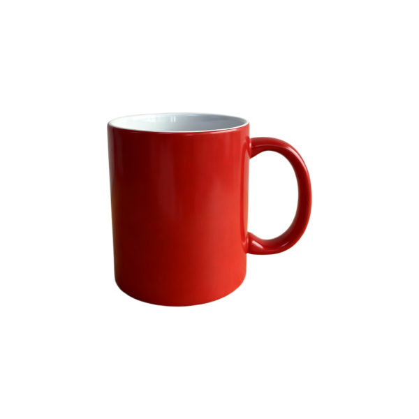 280ml Bright Red Two-Tone Straight Ceramic Mug (5)