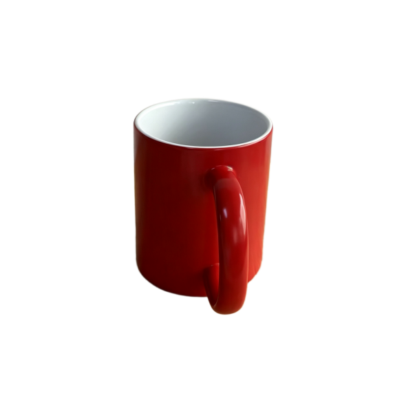 280ml Bright Red Two-Tone Straight Ceramic Mug (6)