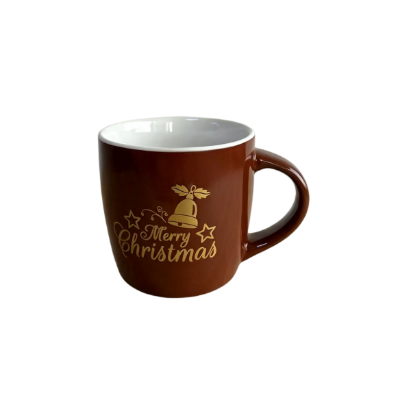 300ml Brown Tone Christmas Ceramic Coffee Mug (4)