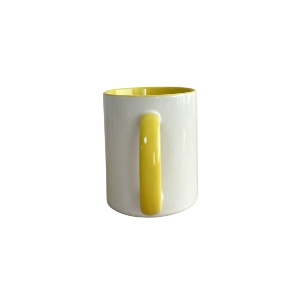 300ml Two Tone Yellow Inside Handle Blank Custom Ceramic Mug (6)