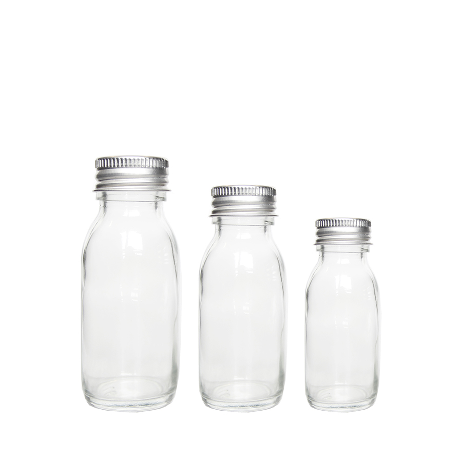 30ml Clear Glass Sirop Bottle Wholesale with Aluminium Tamper Proof Cap4