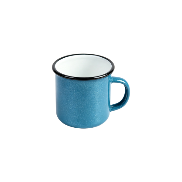 320ml Speckled Blue Camp Style Enamel Mug (2)
