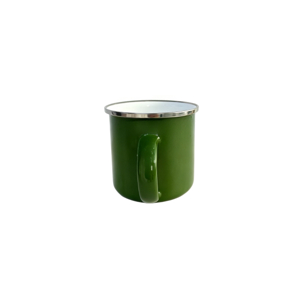 330ml Vibrant Green Glossy Finish Enamel Camping Mug (3)