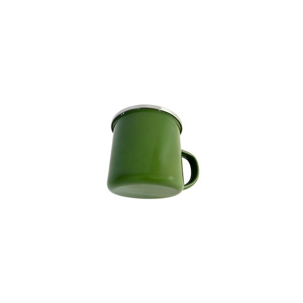 330ml Vibrant Green Glossy Finish Enamel Camping Mug (4)