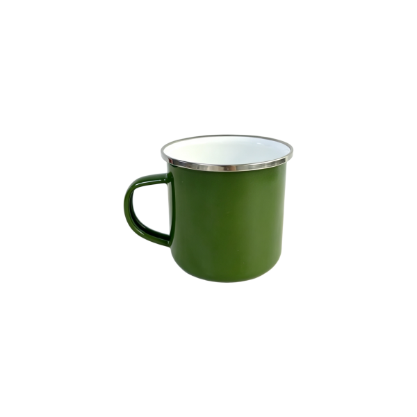 330ml Vibrant Green Glossy Finish Enamel Camping Mug (6)