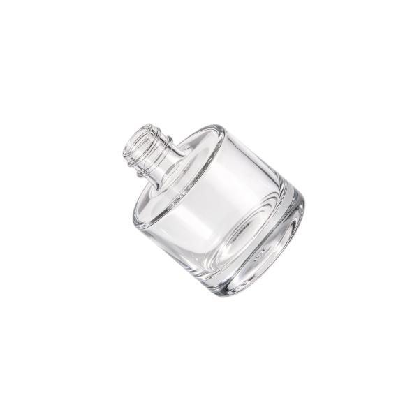 375ml Short Cylinder Clear Glass Spirit Bottle, Screw Thread Empty Liquor Bottle for Premium Spirits (1)
