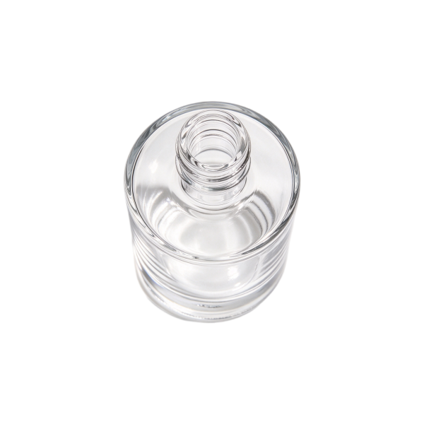 375ml Short Cylinder Clear Glass Spirit Bottle, Screw Thread Empty Liquor Bottle for Premium Spirits (2)