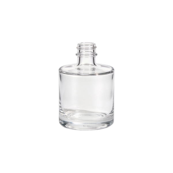 375ml Short Cylinder Clear Glass Spirit Bottle, Screw Thread Empty Liquor Bottle for Premium Spirits (3)
