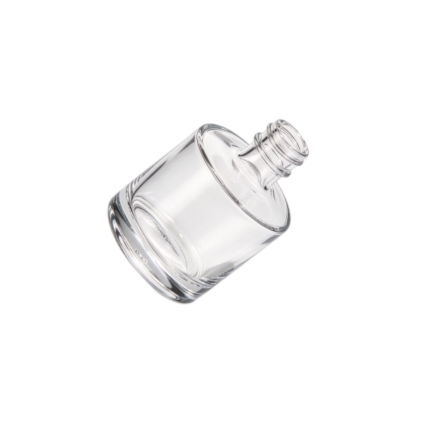 375ml Short Cylinder Clear Glass Spirit Bottle, Screw Thread Empty Liquor Bottle for Premium Spirits (4)
