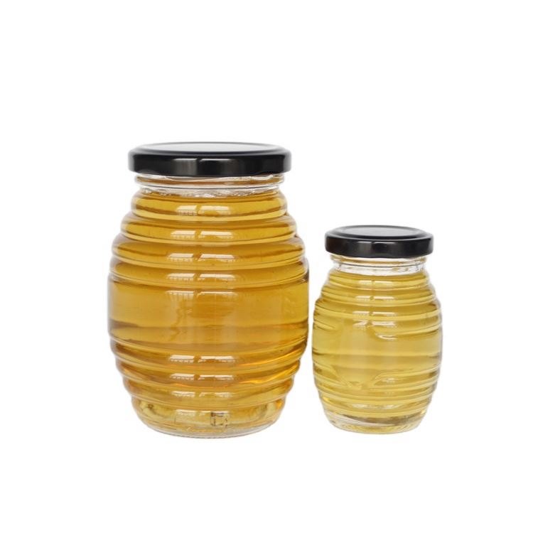450ml Quennline 15oz Oval Glass Honey Jar with Twist-off lid4