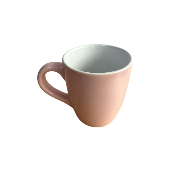 600ml Dusty Pink Printed Tapered Ceramic Mug (1)