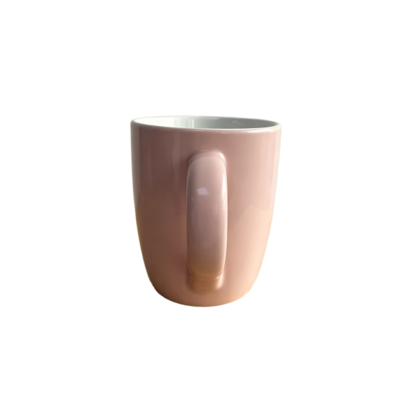 600ml Dusty Pink Printed Tapered Ceramic Mug (2)