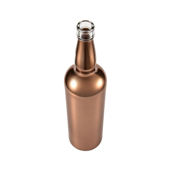 700ml Bronze Metallic Vacuum Plated Glass Liquor Bottle (2)