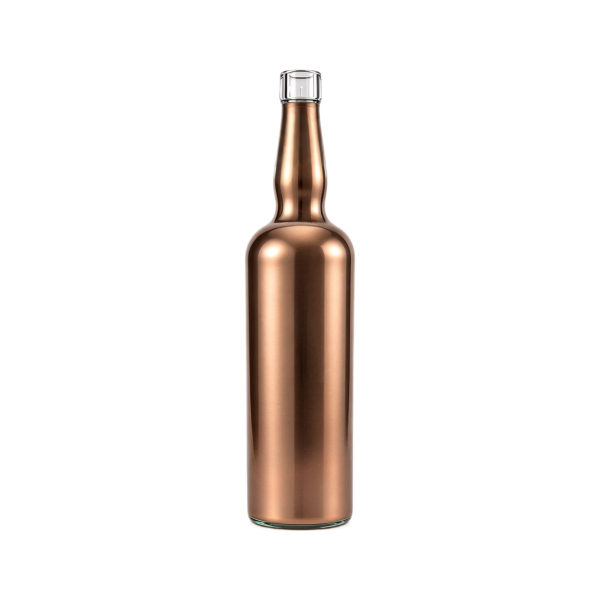 700ml Bronze Metallic Vacuum Plated Glass Liquor Bottle (3)