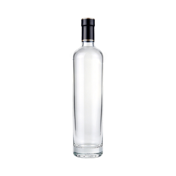 700ml Cylinder Clear Glass Spirit Bottle, Premium Empty Glass Bottle for Vodka & Distilled Alcohol Packaging (2)