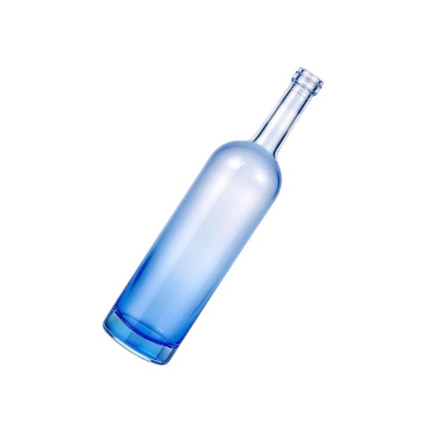 700ml Matte Pink Tall Cylinder Glass Spirit Bottle (3)