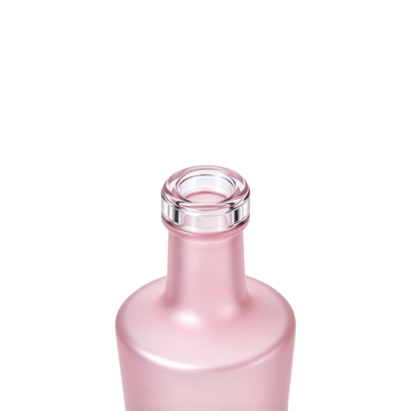 700ml Matte Pink Tall Cylinder Glass Spirit Bottle (3)