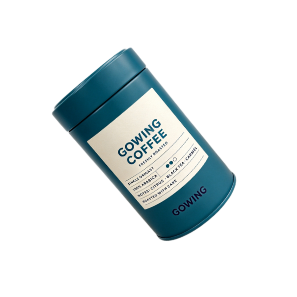 700ml Round Airtight Tin Can for 250g Roasted Coffee Beans (1)