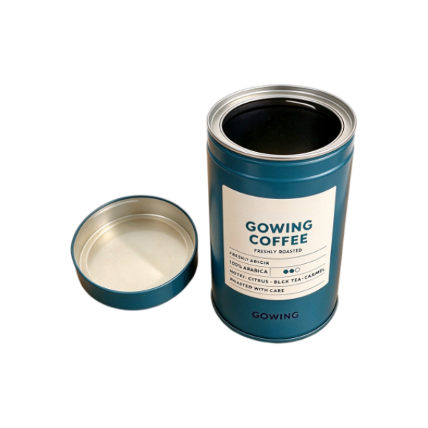 700ml Round Airtight Tin Can for 250g Roasted Coffee Beans (4)