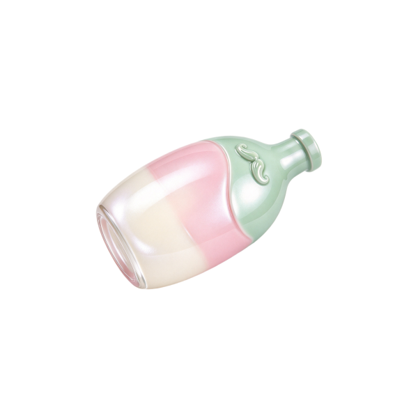700ml Tri-color Glazed Ceramic Liquor Bottle With Embossed Mustache Decor (3)