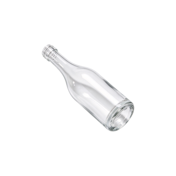 750ml Clear Glass Wine Bottle, Screw Thread Top Empty Wine Bottle for Wine  Sparkling Drink (2)