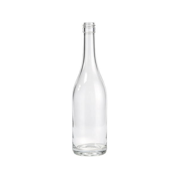750ml Clear Glass Wine Bottle, Screw Thread Top Empty Wine Bottle for Wine  Sparkling Drink (4)