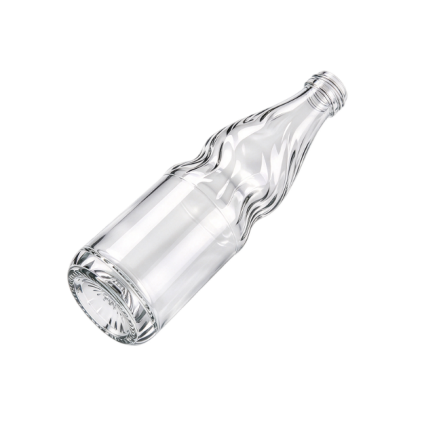 750ml Clear Twist Pattern Glass Beverage Bottle (1)