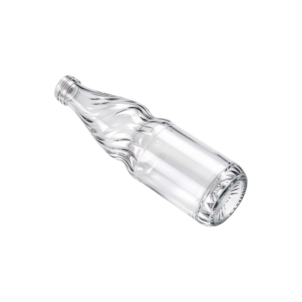 750ml Clear Twist Pattern Glass Beverage Bottle (3)
