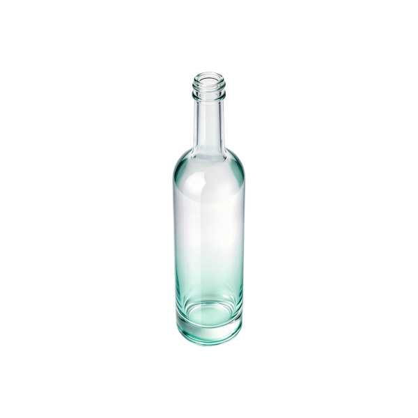 750ml Mint Gradient Spray Coated Tall Neck Glass Liquor Bottle (1)