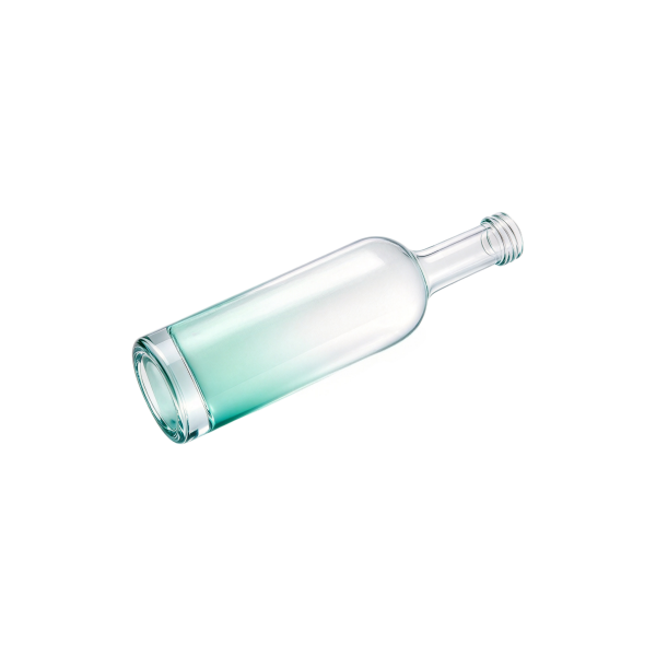 750ml Mint Gradient Spray Coated Tall Neck Glass Liquor Bottle (4)