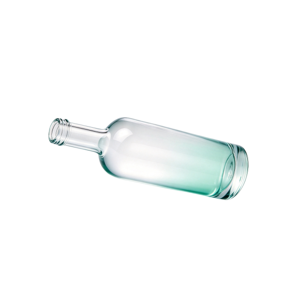 750ml Mint Gradient Spray Coated Tall Neck Glass Liquor Bottle (5)