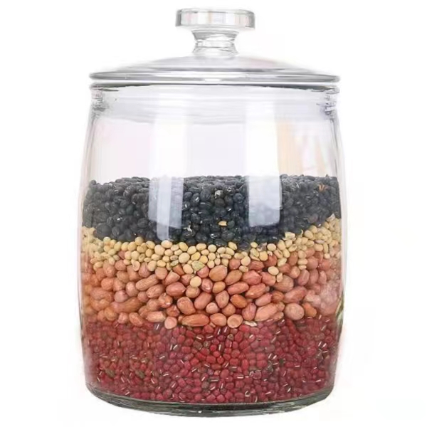 Big Size Glass Jar With Glass Lid For Food Storage  1