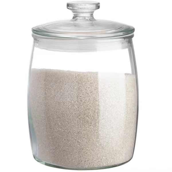 Big Size Glass Jar With Glass Lid For Food Storage 2